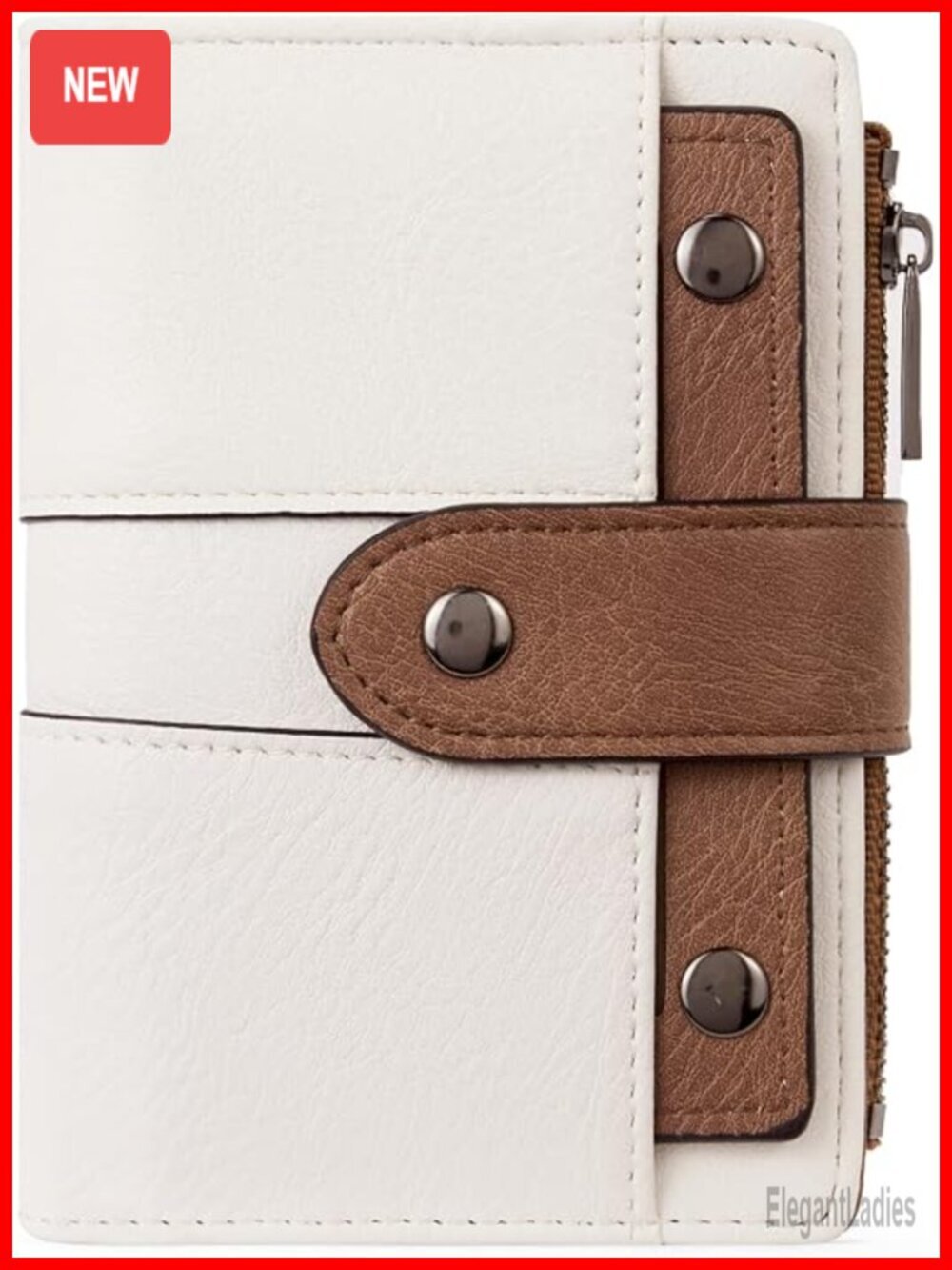 Vegan Leather Slim Bifold Wallet Card Holder With Removable ID Window